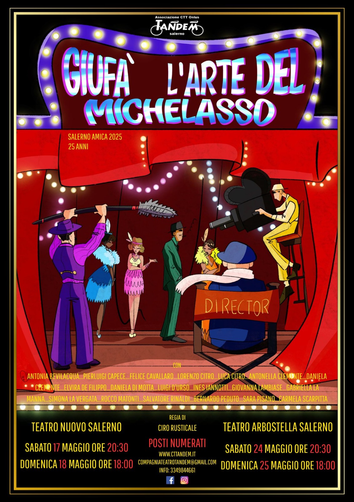 Locandina 'Giufà L'arte di Michelasso' messa in scena dalla Compagnia Teatro Tandem di Salerno